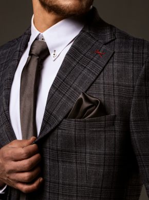کراوات و پوشت ساده ذغالی