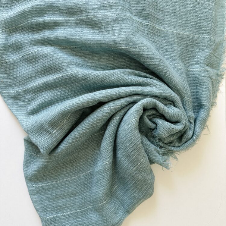 شال پاییزه زربافت سبزآبی