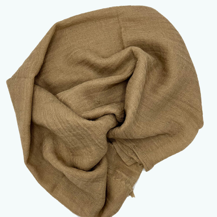 شال بافت‌دار پاییزه نسکافه‌ای