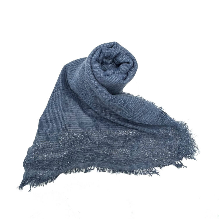 شال پاییزه زربافت آبی