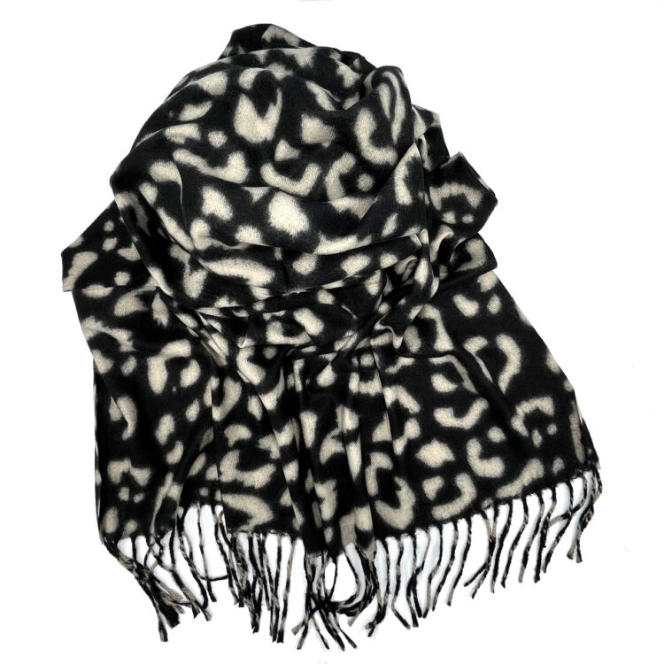 شال موهر پلنگی مشکی