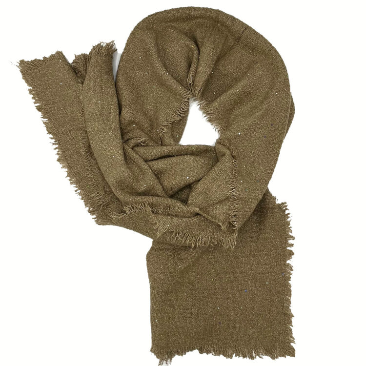 شال بافت پولکدار نسکافه‌ای