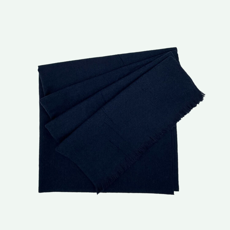 شال ساده کشمیر سرمه‌ای