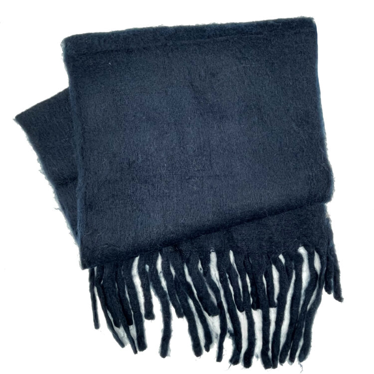 بیگ اسکارف پشمی سورمه‌ای